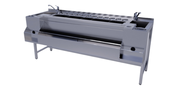 estacion cocteleria doble acero 15mm cuba aislada br1512