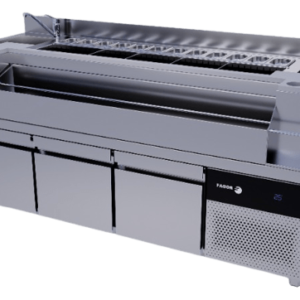 estacion cocteleria doble refrigerada nevera incorporada acero 15mm cubetas br1520