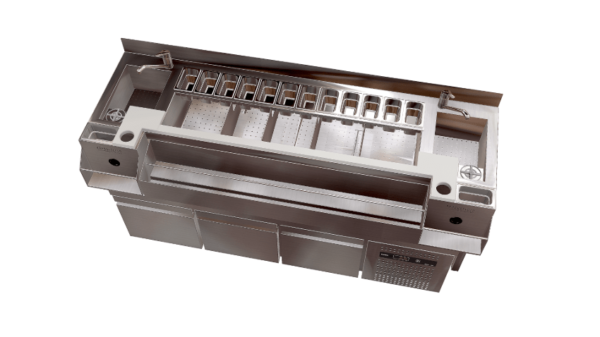 Estacion de Cocteleria doble refrigeración independiente en acero