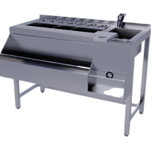 estacion cocteleria individual acero 15mm tabla de corte