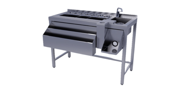 estacion cocteleria individual acero 8mm cuba bn0812