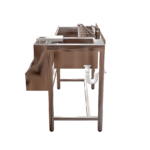 estacion cocteleria individual inox 1 2m mueble