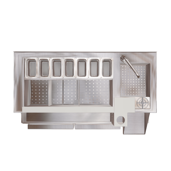 Estacion de Cocteleria individual refrigerada en acero inoxidable 0,8mm