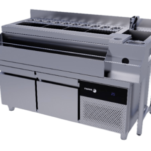 estacion individual refrigerada nevera integrada acero 15mm cajones br1515