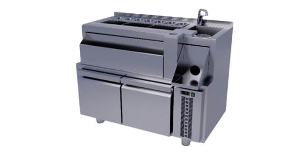 estacion individual refrigerada nevera integrada acero 8mm speedrail br0812 estacion individual refrigerada nevera integrada acero 8mm speedrail br0812