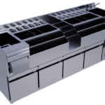 estacion cocteleria doble acero 15mm refrigerada nevera incluida cajoneras sbbr1522 1