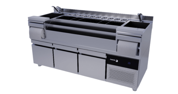 estacion cocteleria doble acero 15mm refrigerada nevera incluida cuba sbbr1518 1