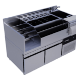 estacion cocteleria individual acero 15mm refrigerada nevera incluida doble speedrail sbbr1513 1